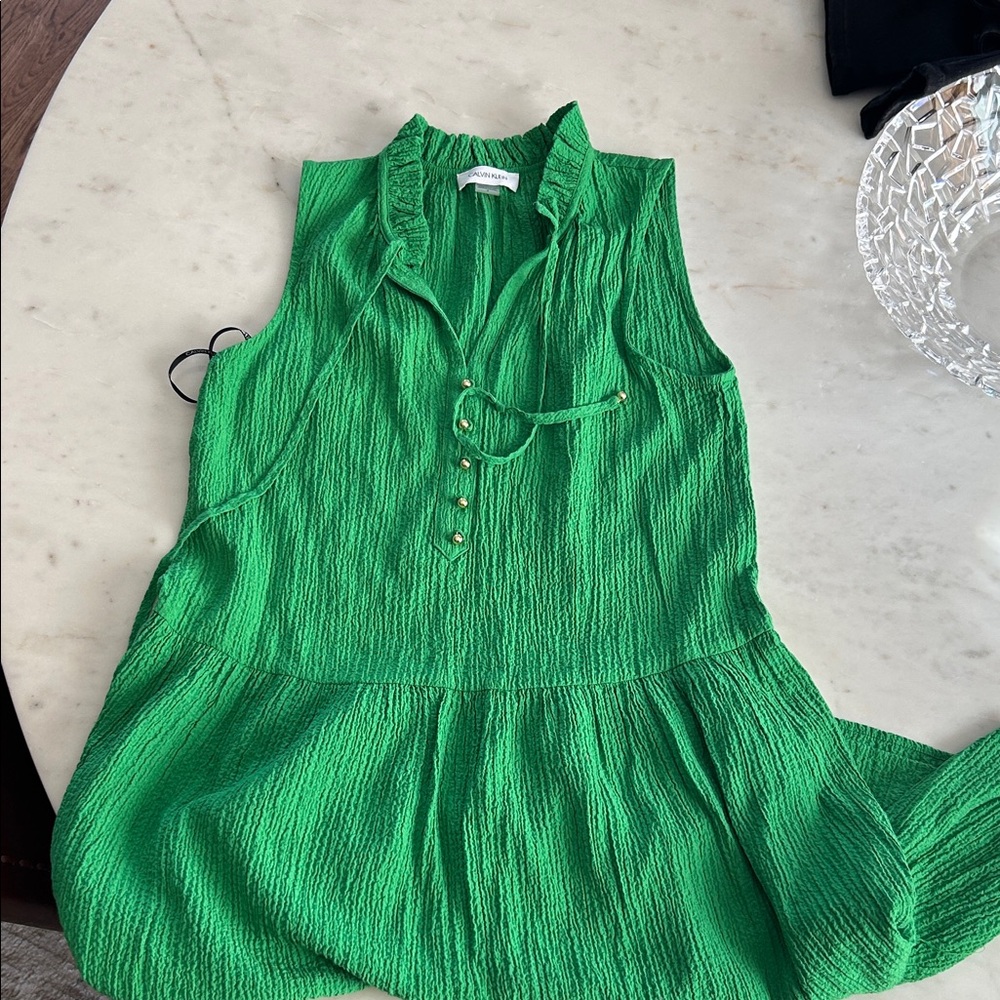 Calvin Klein Green Sleeveless Dress